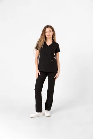 Butterfly Collar Model Likralı Viskon Kadın  Takım Siyah