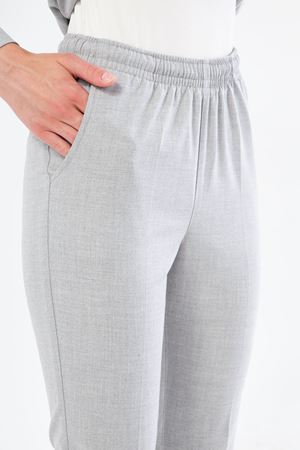 Elegance Model Santana Kadın Tesettür Takım Açık Gri