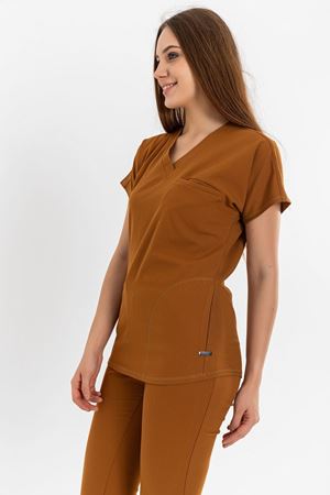 Combing Comfort Model Likralı Viskon Kadın  Takım Camel Sarı