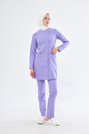 Elegance Model Likralı Viskon Kadın Tesettür Takım Lila
