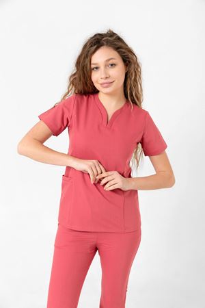 Drop Collar Model Likralı Viskon Kadın  Takım Gül Kurusu