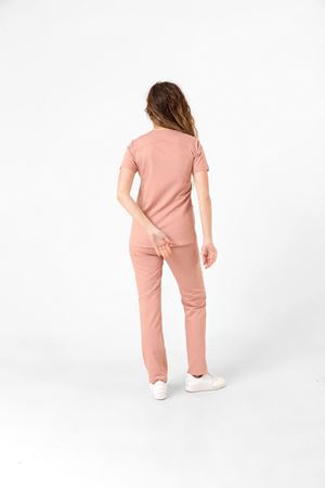 Butterfly Collar Model Likralı Viskon Kadın  Takım Pudra