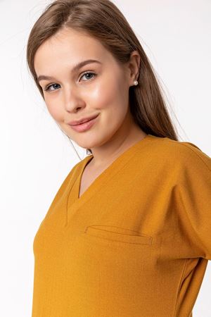 Combing Comfort Model Likralı Viskon Kadın  Takım Hardal