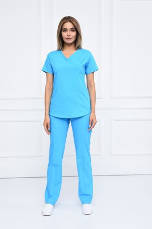 Green Model Likralı Viskon Kadın  Takım Turkuaz