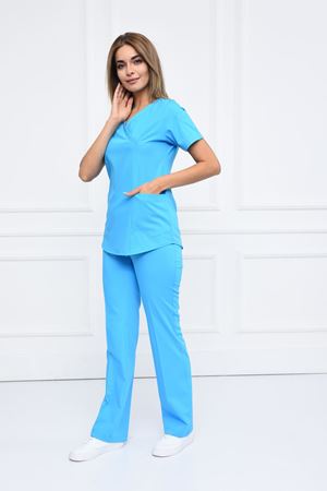 Green Model Likralı Viskon Kadın  Takım Turkuaz