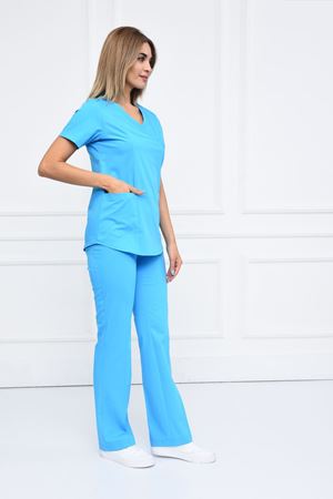 Green Model Likralı Viskon Kadın  Takım Turkuaz