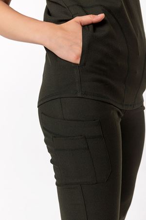 Combing Comfort Model Likralı Viskon Kadın  Takım Avcı Yeşili