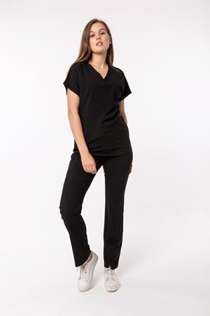 Combing Comfort Model Likralı Viskon Kadın  Takım Siyah