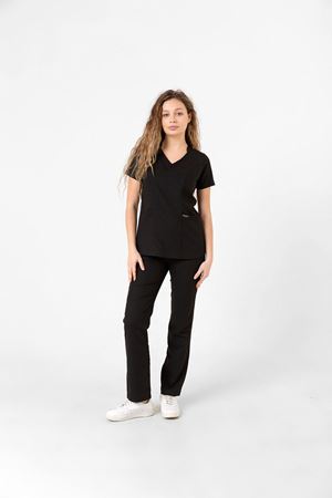 Butterfly Collar Model Likralı Viskon Kadın  Takım Lacivert