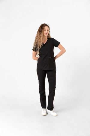 Butterfly Collar Model Likralı Viskon Kadın  Takım Lacivert