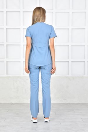 Green Model Likralı Viskon Kadın  Takım Bulut Mavi