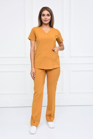 Green Model Likralı Viskon Kadın  Takım Turuncu