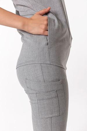 Combing Comfort Model Likralı Viskon Kadın  Takım Bulut Gri