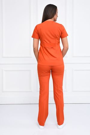 Green Model Likralı Viskon Kadın  Takım Koyu Turuncu
