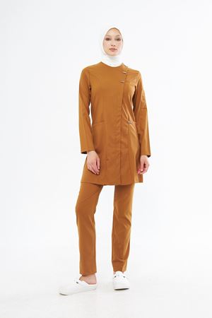 Elegance Model Santana Kadın Tesettür Takım Camel