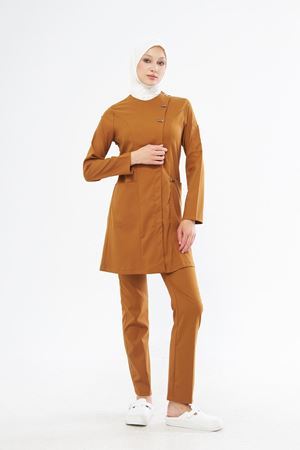 Elegance Model Santana Kadın Tesettür Takım Camel