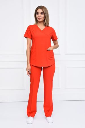 Green Model Likralı Viskon Kadın  Takım Kırmızı