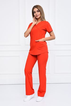 Green Model Likralı Viskon Kadın  Takım Kırmızı