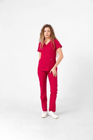 Butterfly Collar Model Likralı Viskon Kadın  Takım Koyu Fuşya