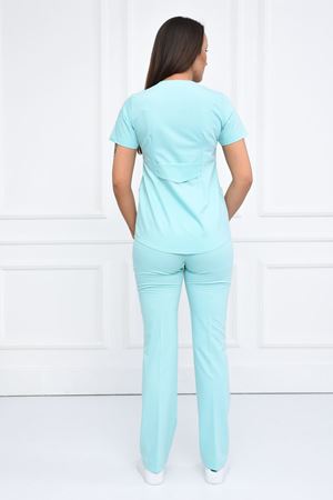 Green Model Likralı Viskon Kadın  Takım Su Yeşili