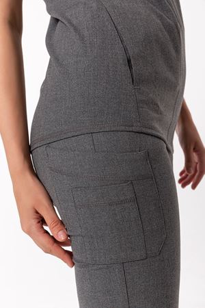 Combing Comfort Model Likralı Viskon Kadın  Takım Antrasit Gri