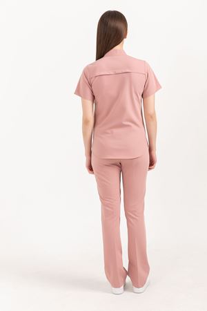 Collar Comfort Model Likralı Viskon Kadın  Takım Pudra