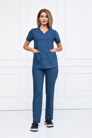 Green Model Likralı Viskon Kadın  Takım Petrol Yeşili