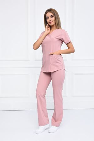 Green Model Likralı Viskon Kadın  Takım Pudra