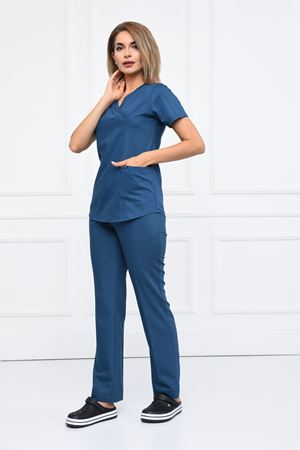 Green Model Likralı Viskon Kadın  Takım Petrol Yeşili