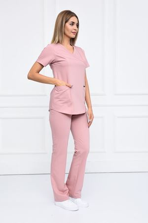 Green Model Likralı Viskon Kadın  Takım Pudra