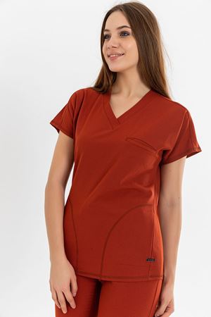 Combing Comfort Model Likralı Viskon Kadın  Takım Kiremit