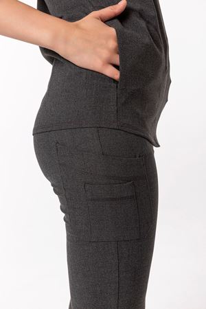 Combing Comfort Model Likralı Viskon Kadın  Takım Füme Gri