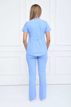 Green Model Likralı Viskon Kadın  Takım Mavi