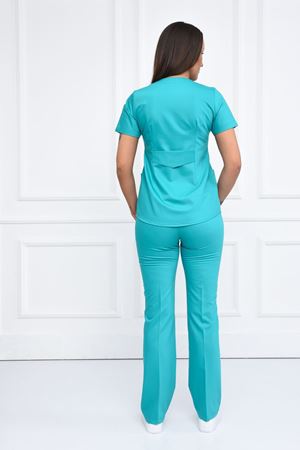 Green Model Likralı Viskon Kadın  Takım Turkuaz Yeşili