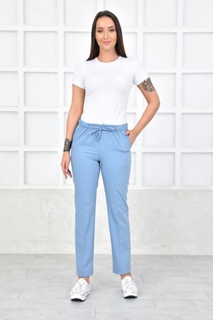 Greys Model Likralı Viskon Kadın  Takım Bulut Mavi