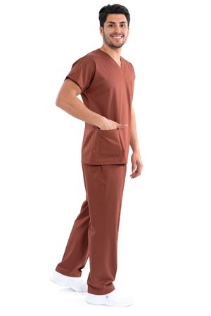 Greys Model Likralı Viskon Erkek  Takım Kiremit