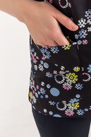 Greys Desenli Model Likralı Terikoton Kadın  Tek Üst Kar Tanesi Desenli