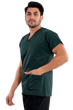 Greys Model Likralı Viskon Erkek  Tek Üst Zümrüt Yeşili