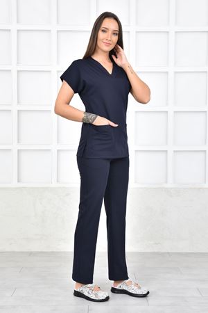Greys Model Likralı Viskon Kadın  Takım Lacivert