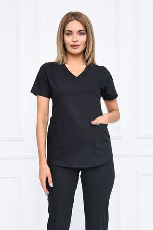 Green Model Likralı Viskon Kadın  Tek Üst Siyah