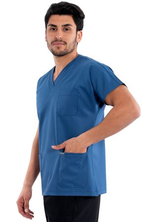 Greys Model Likralı Viskon Erkek  Tek Üst Petrol Mavi