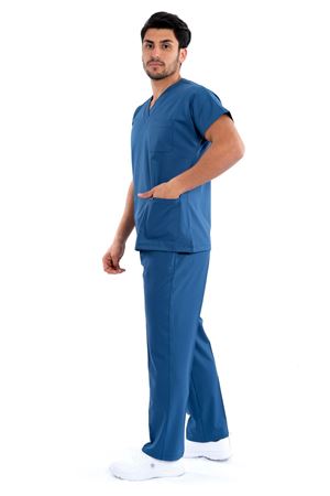 Greys Model Likralı Viskon Erkek  Takım Petrol Mavi