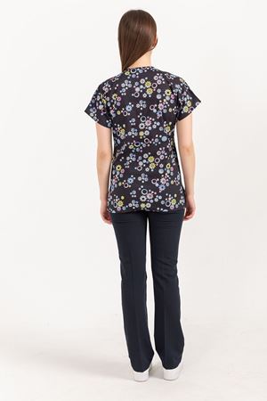 Greys Desenli Model Likralı Terikoton Kadın  Takım Kar Tanesi Desenli