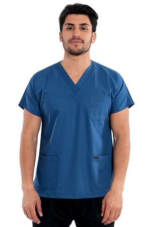 Greys Model Likralı Viskon Erkek  Tek Üst Petrol Mavi