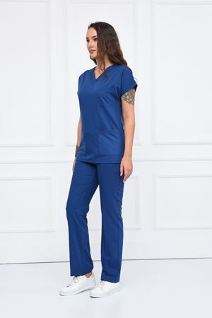 Greys Model Likralı Viskon Kadın  Takım Mavi