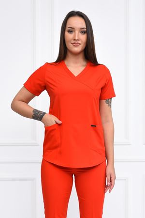 Green Model Likralı Viskon Kadın  Tek Üst Kırmızı