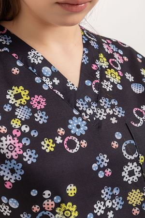 Greys Desenli Model Likralı Terikoton Kadın  Takım Kar Tanesi Desenli