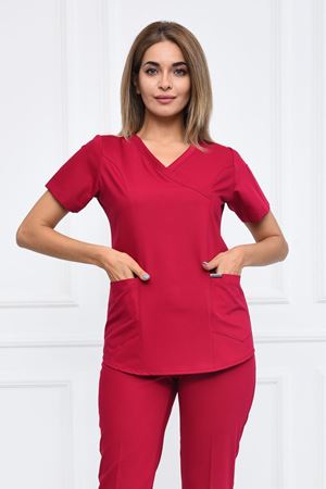 Green Model Likralı Viskon Kadın  Tek Üst Koyu Fuşya