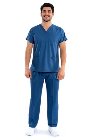 Greys Model Likralı Viskon Erkek  Takım Petrol Mavi