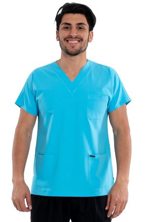 Greys Model Likralı Viskon Erkek  Tek Üst Turkuaz Mavi